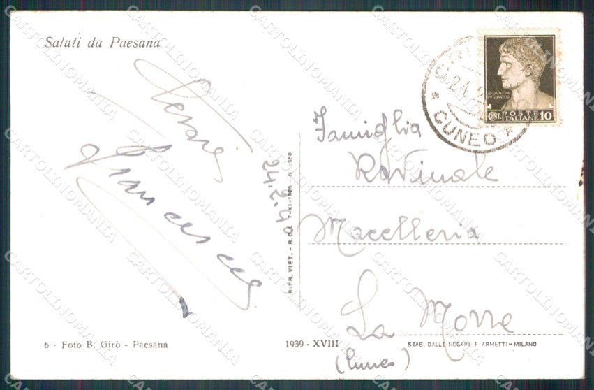 Cuneo Monviso cartolina MT5722 – retro