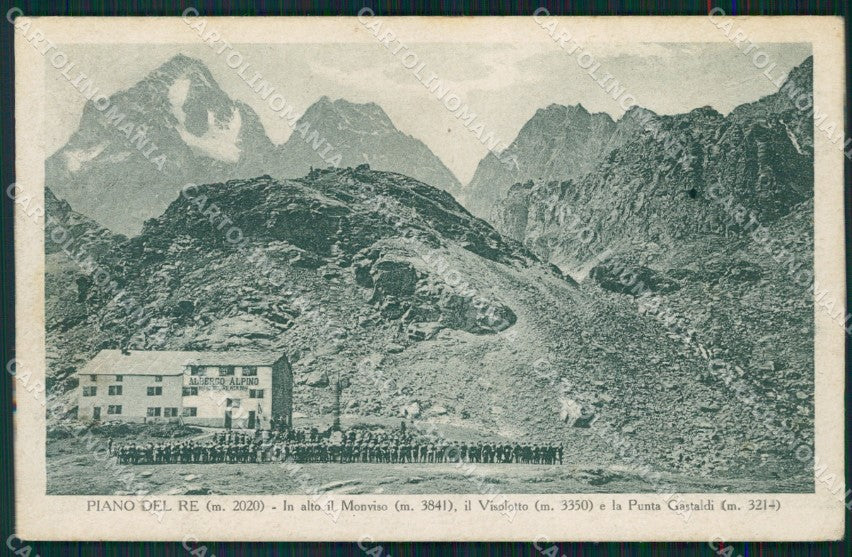 Cuneo Monviso Piano Re Punta Gastaldi Albergo Alpino Rifugio cartolina MT5729 – fronte