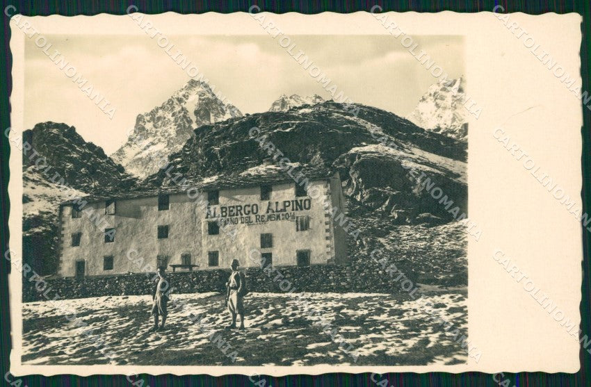 Cuneo Monviso Piano del Re I all'albergo Alpino Visolotto Foto cartolina MT5730 – fronte