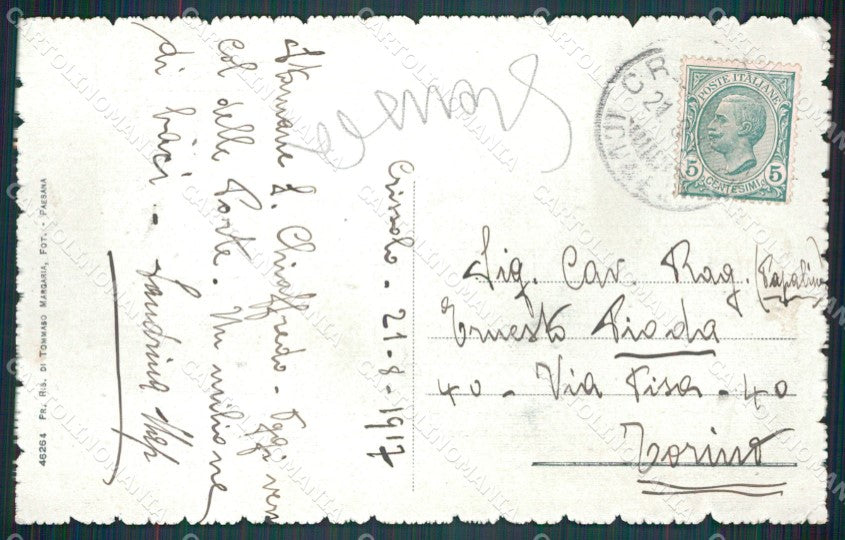 Cuneo Monviso Lago di Fiorenza Valle Po SCOLLATA cartolina MT5741 – retro