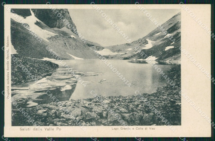 Cuneo Monviso Lago Grande Colle di Viso Valle Po cartolina MT5742 – fronte