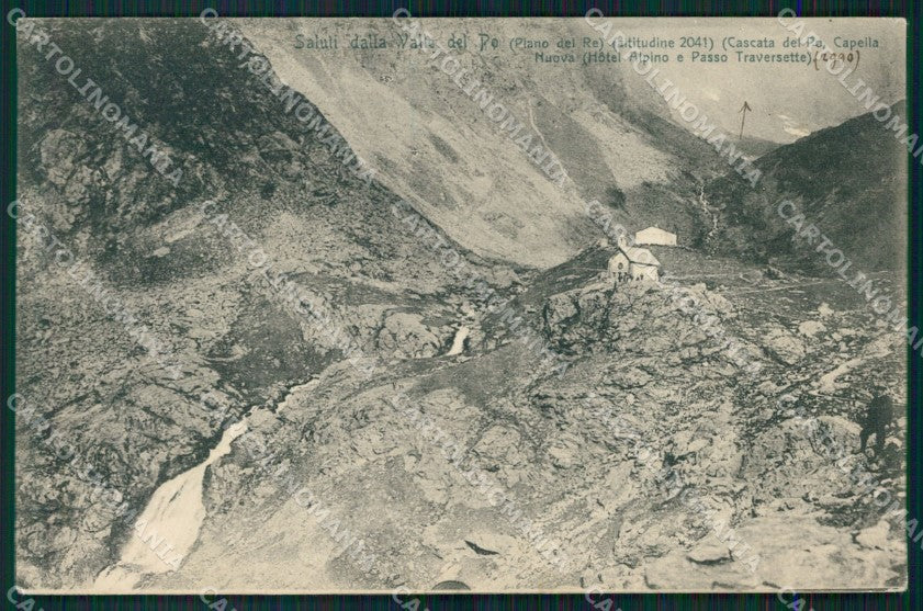 Cuneo Monviso Cascata Po Cappella Nuova Passo Traversette Genta cartolina MT5745 – fronte