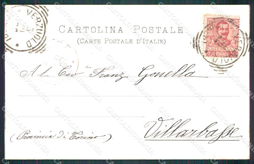 Cuneo Verzuolo Corso Re Umberto cartolina MT5750 – retro