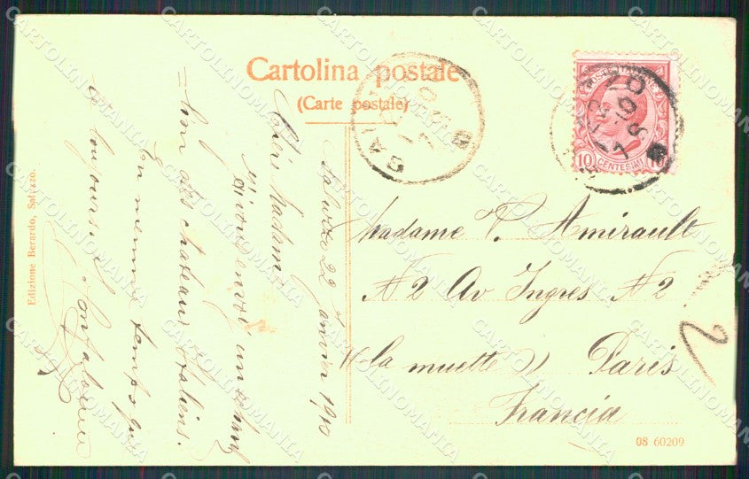 Cuneo Verzuolo Castello cartolina MT5757 – retro