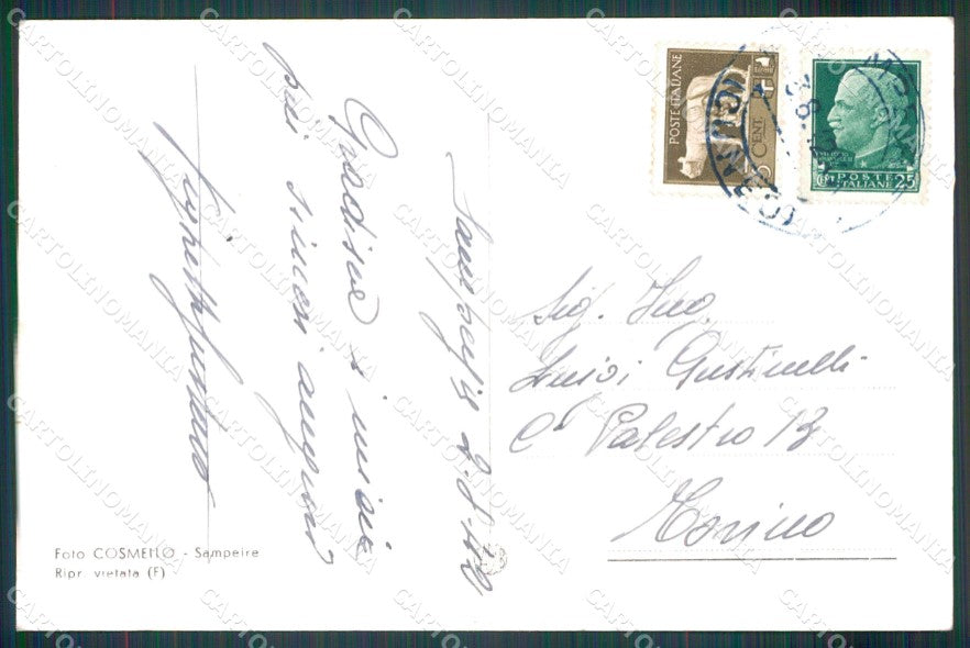 Cuneo Sampeyre Foto cartolina MT5802 – retro