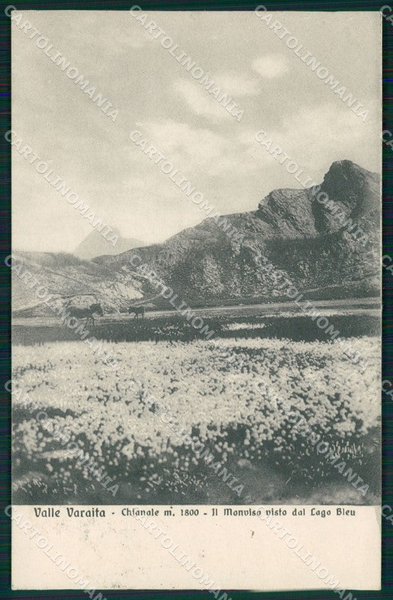 Cuneo Pontechianale Chianale Valle Varaita Monviso lago blu cartolina MT5813 – fronte