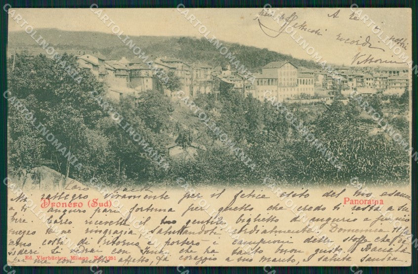 Cuneo Dronero Panorama cartolina MT5846 – fronte