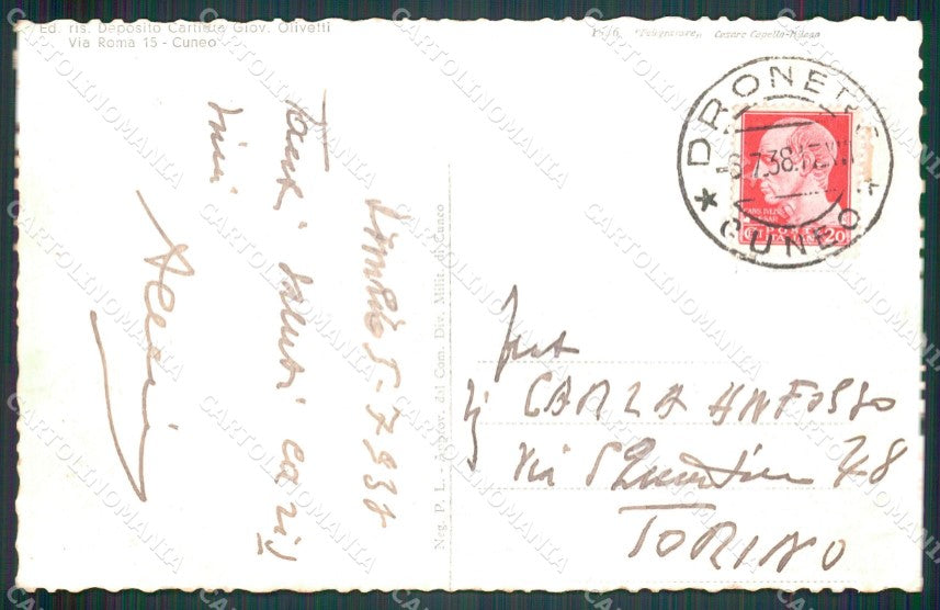 Cuneo Dronero Panorama cartolina MT5847 – retro