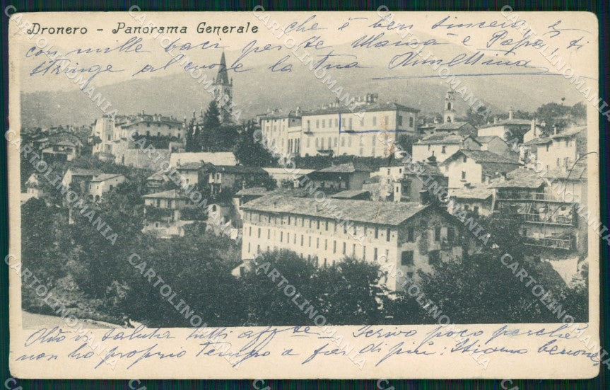 Cuneo Dronero Panorama cartolina MT5852 – fronte