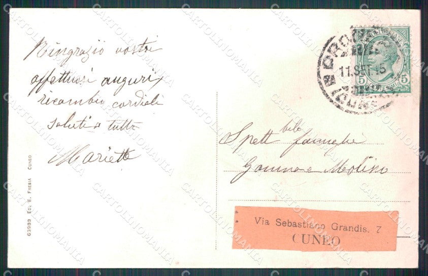 Cuneo Dronero ABRASA cartolina MT5865 – retro