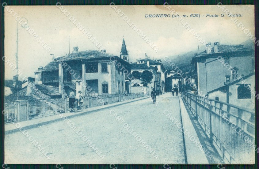 Cuneo Dronero Ponte Giolitti MACCHIA cartolina MT5870 – fronte
