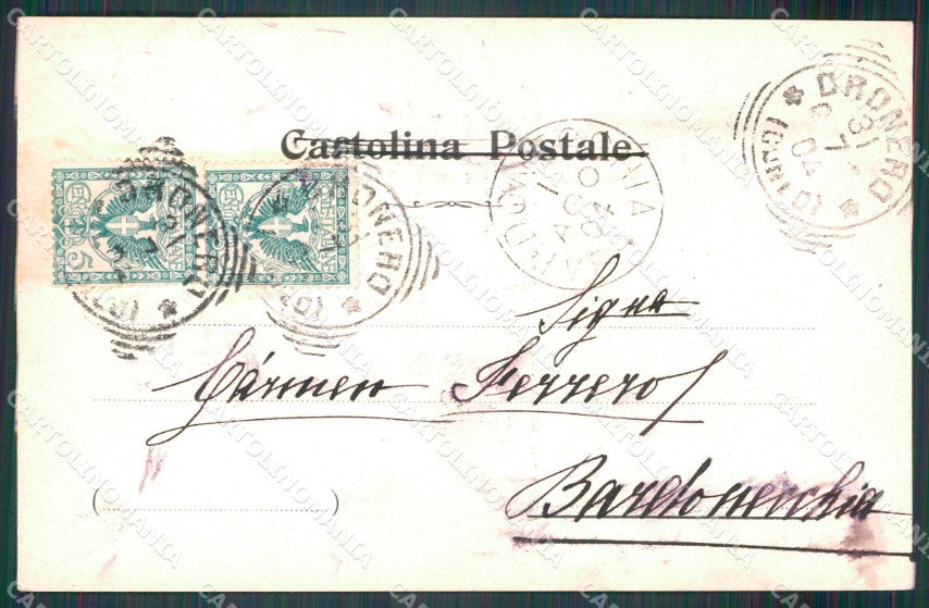 Cuneo Dronero Ponte Merlato San Marino STRAPPINO cartolina MT5871 – retro