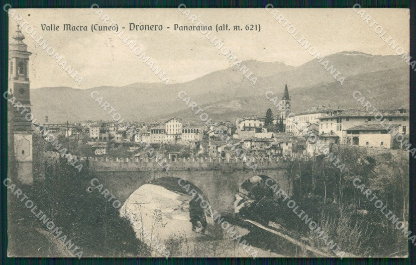 Cuneo Dronero Panorama cartolina MT5873 – fronte