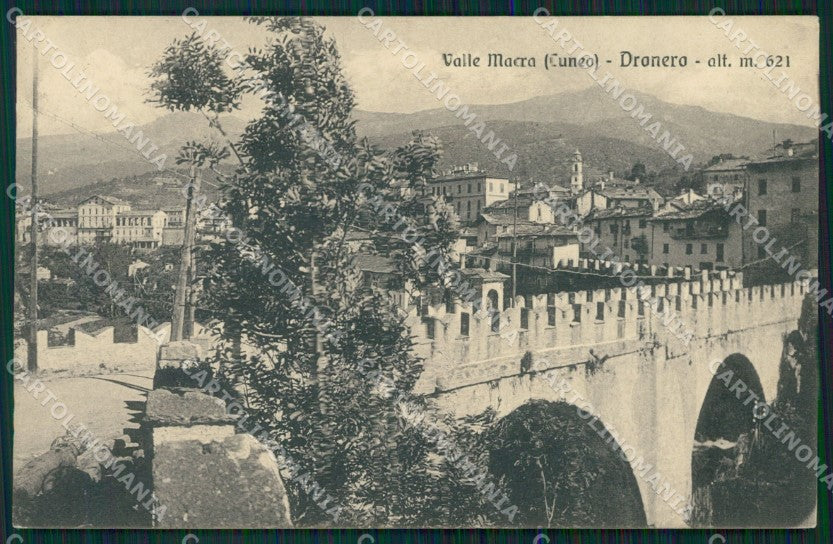Cuneo Dronero Valle Macra Maira PIEGA cartolina MT5887 – fronte