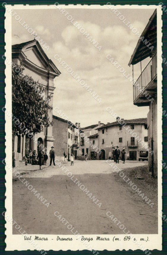 Cuneo Dronero Borgo Macra cartolina MT5889 – fronte