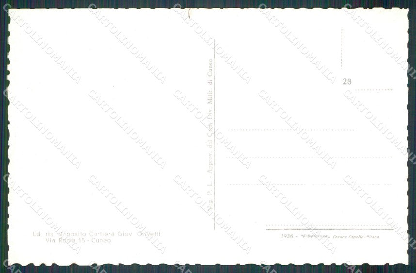 Cuneo Dronero Borgo Macra cartolina MT5889 – retro