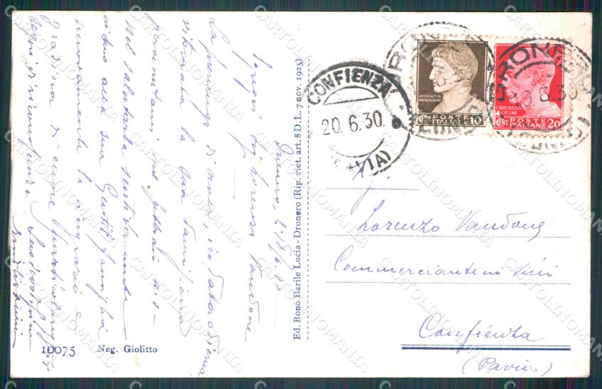Cuneo Dronero Panorama cartolina MT5896 – retro