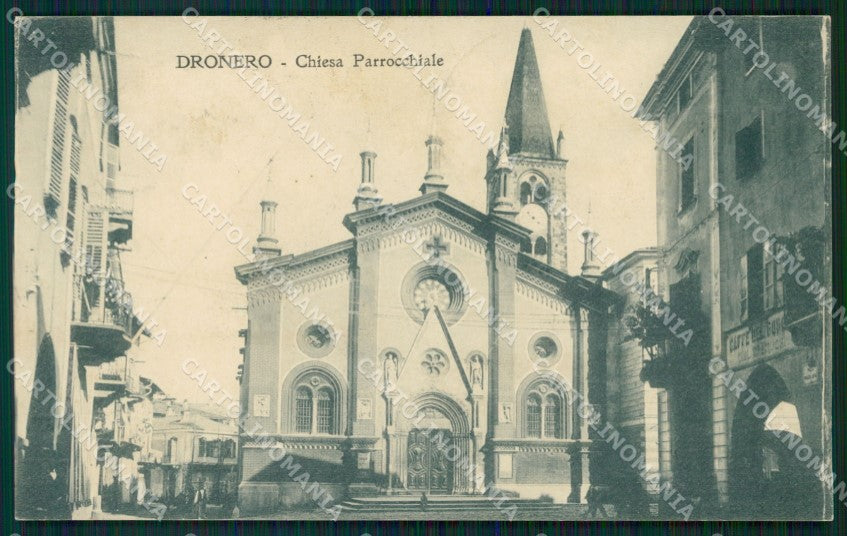 Cuneo Dronero Chiesa Parrocchiale cartolina MT5899 – fronte