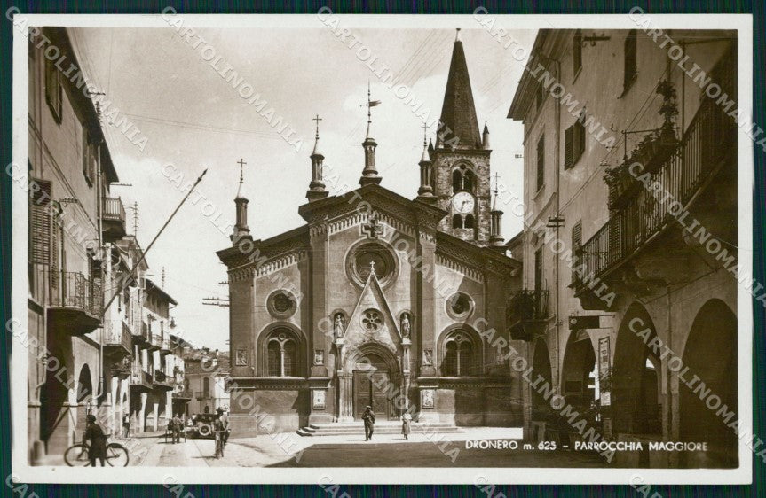Cuneo Dronero Parrocchia Maggiore Foto cartolina MT5900 – fronte