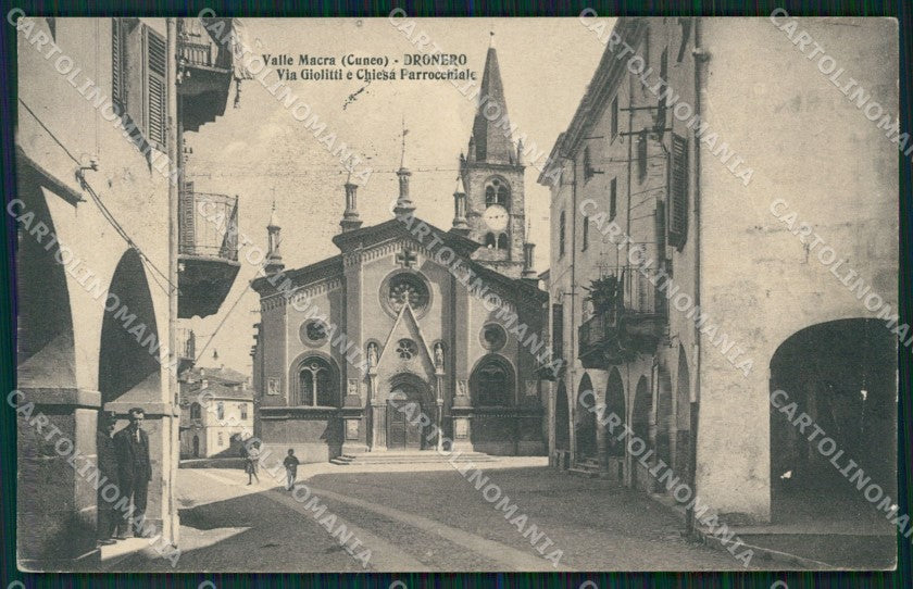 Cuneo Dronero Via Giolitti PIEGA cartolina MT5901 – fronte