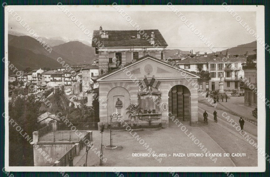Cuneo Dronero Piazza Littorio Lapide Caduti Foto cartolina MT5905 – fronte