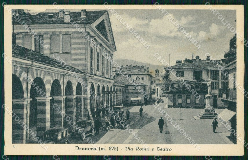 Cuneo Dronero Via Roma Teatro cartolina MT5907 – fronte