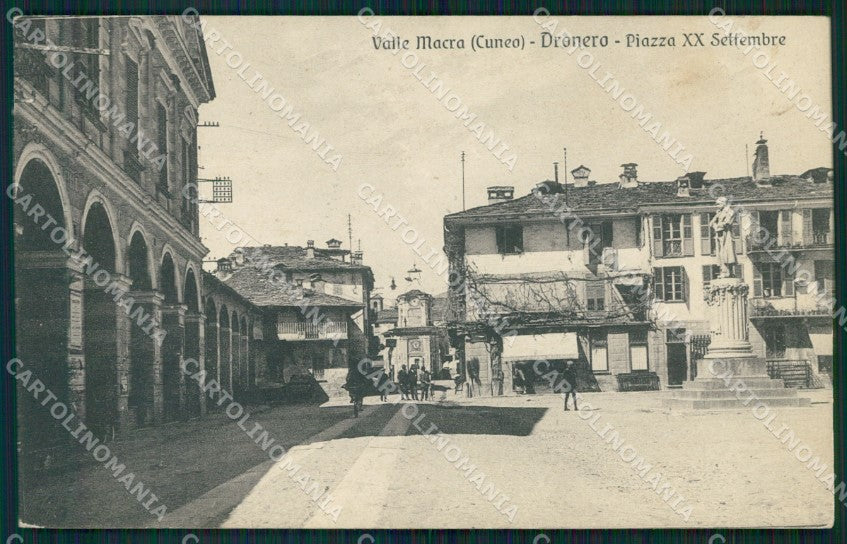 Cuneo Dronero Piazza XX Settembre cartolina MT5909 – fronte