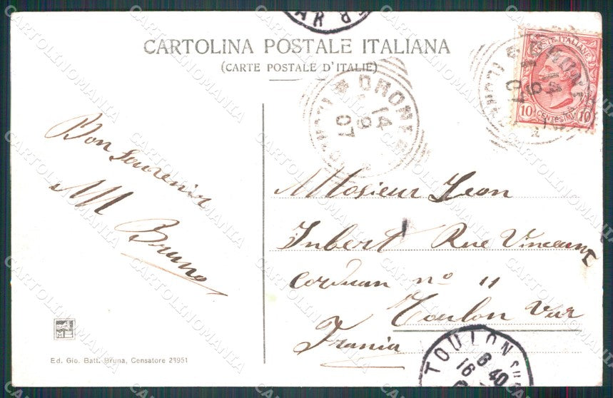 Cuneo Dronero Piazza XX Settembre cartolina MT5913 – retro