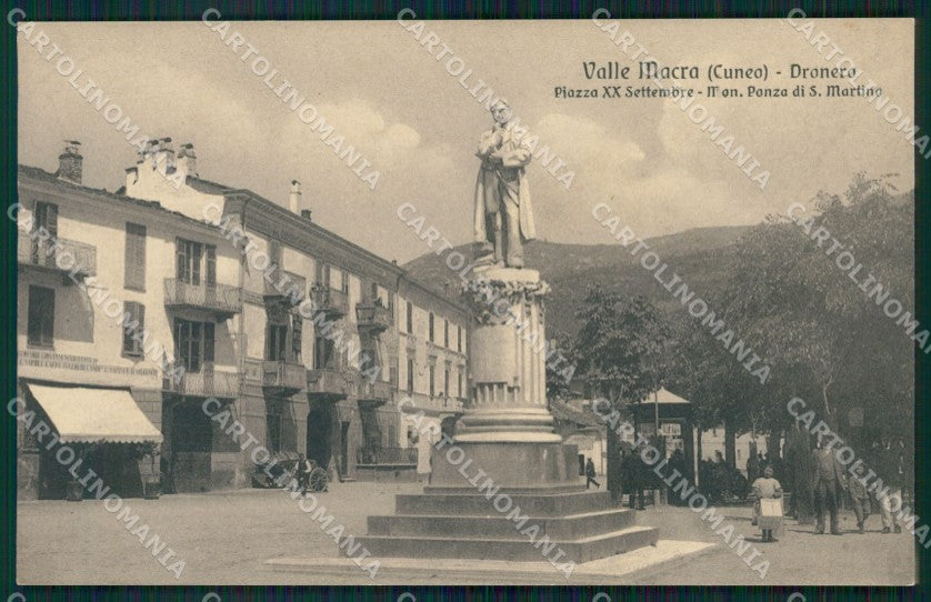 Cuneo Dronero Piazza XX Settembre Monumento Ponza San Martino cartolina MT5914 – fronte