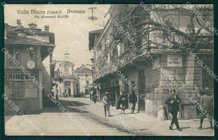 Cuneo Dronero Via Giolitti ABRASA cartolina MT5928 – fronte