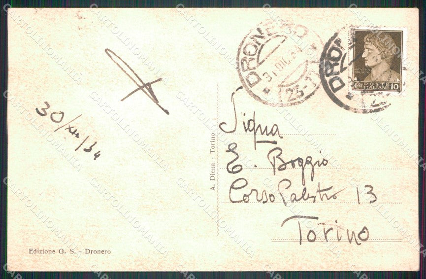 Cuneo Dronero Panorama cartolina MT5938 – retro