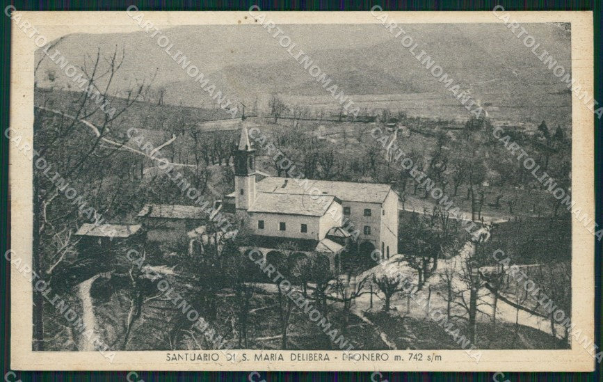 Cuneo Dronero Santuario Santa Maria Delibera cartolina MT5941 – fronte