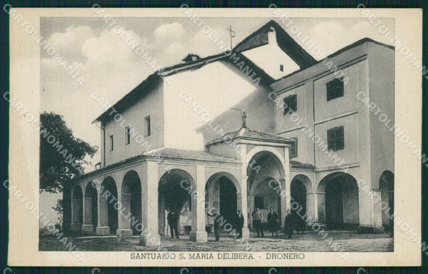 Cuneo Dronero Santuario Santa Maria Delibera cartolina MT5942 – fronte