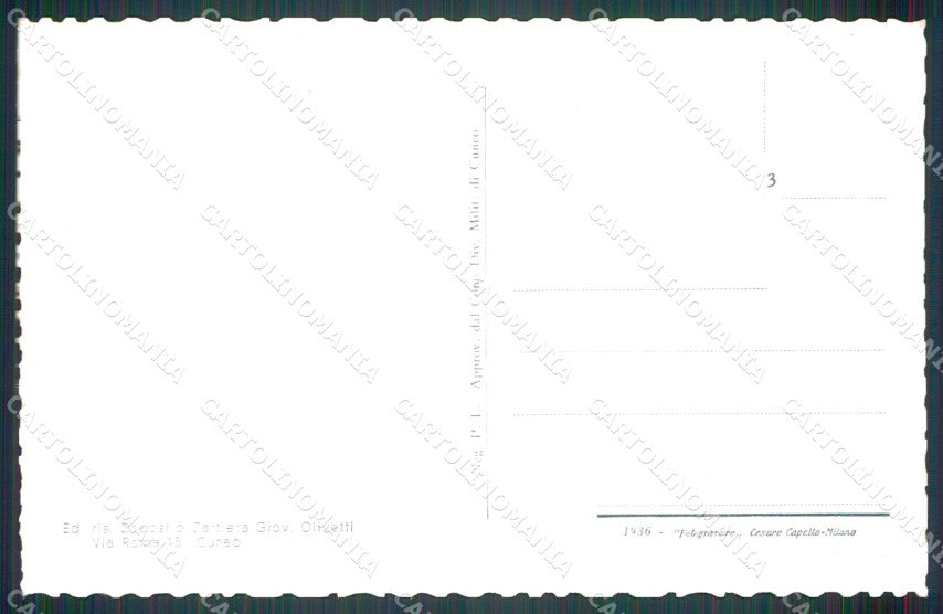 Cuneo Cartignano Valle Macra Maira cartolina MT5956 – retro