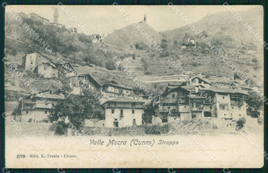 Cuneo Stroppo Valle Macra Maira ABRASA cartolina MT5987 – fronte