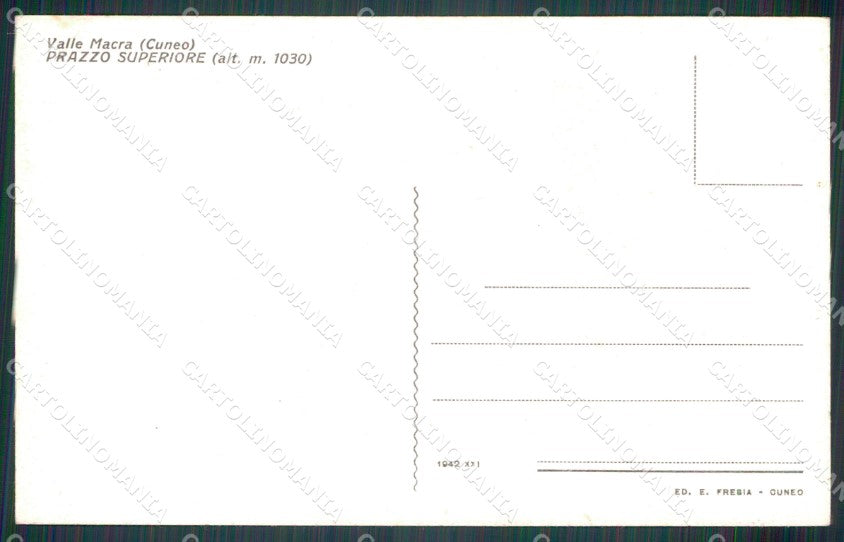 Cuneo Prazzo Superiore Valle Macra Maira cartolina MT6008 – retro