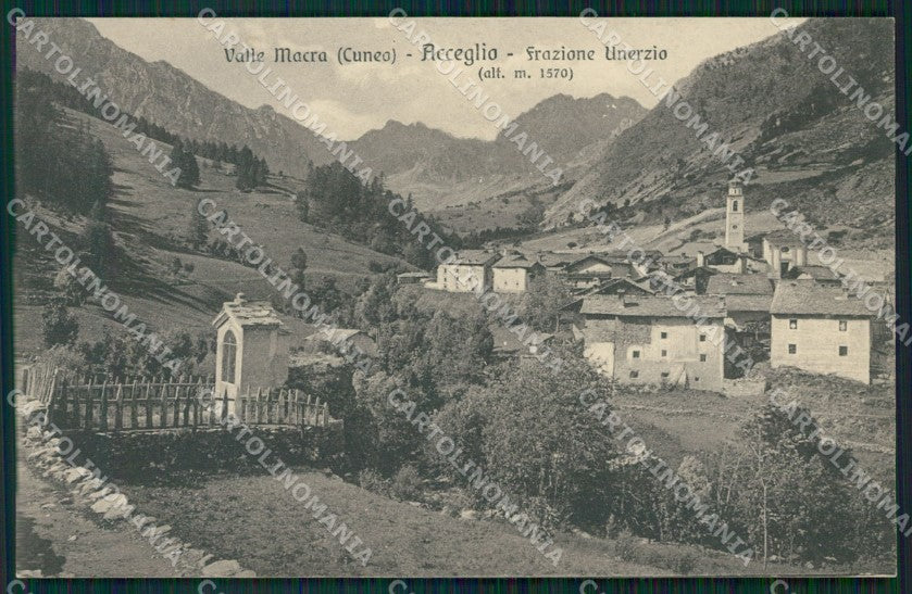 Cuneo Acceglio Unerzio Valle Macra Maira cartolina MT6013 – fronte