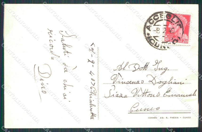 Cuneo Acceglio Chialvetta Valle Macra Maira cartolina MT6014 – retro