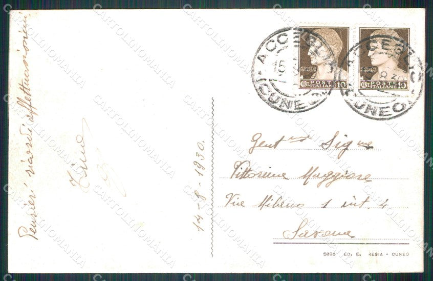 Cuneo Acceglio Valle Macra Maira cartolina MT6018 – retro