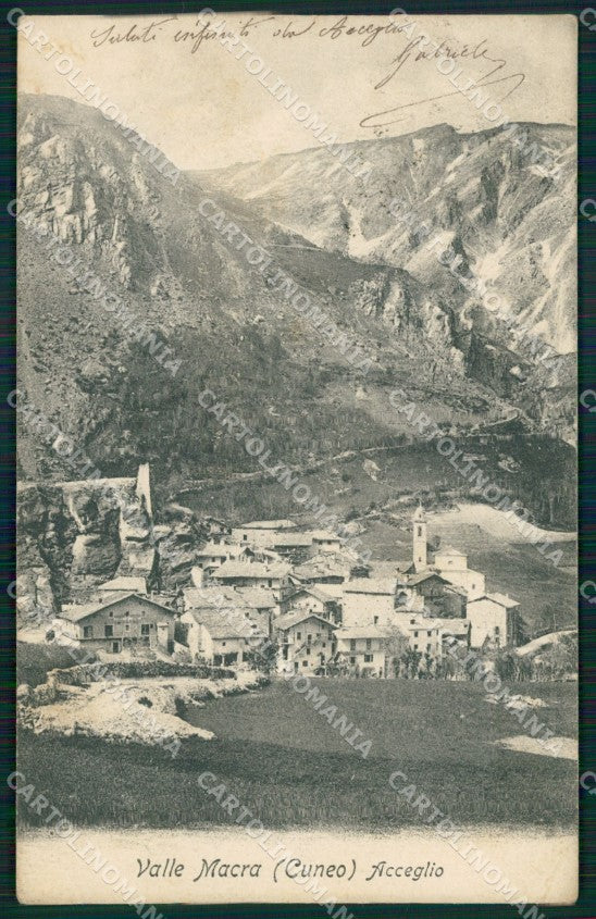 Cuneo Acceglio Valle Macra Maira cartolina MT6021 – fronte