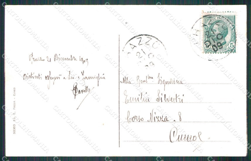 Cuneo Acceglio Valle Macra Maira cartolina MT6024 – retro