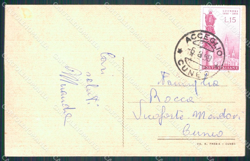 Cuneo Acceglio Valle Macra Lago Chiappera cartolina MT6045 – retro