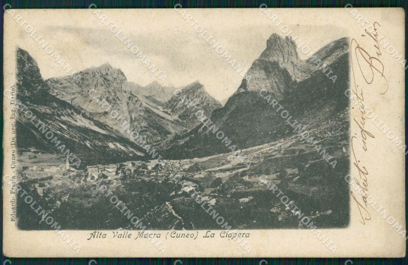 Cuneo Acceglio Valle Macra La Chiappera PIEGA cartolina MT6046 – fronte