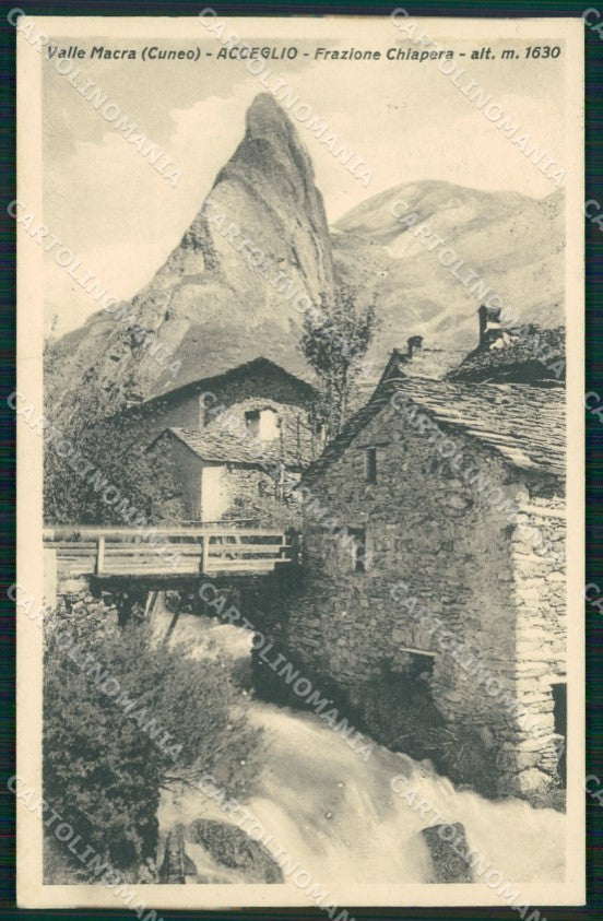 Cuneo Acceglio Valle Macra Chiappera cartolina MT6050 – fronte
