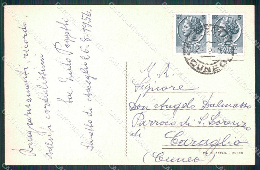 Cuneo Acceglio Valle Macra Cascate Strobbia cartolina MT6053 – retro
