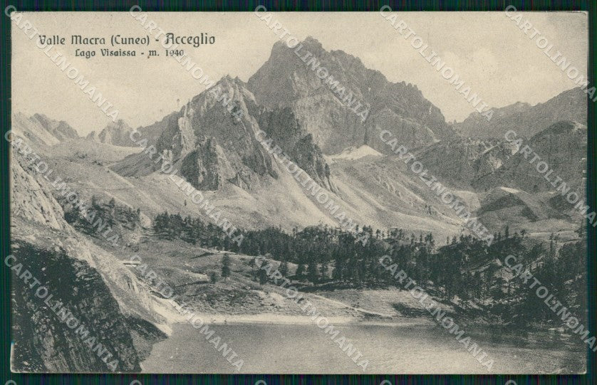 Cuneo Acceglio Valle Macra Lago Visaisa cartolina MT6055 – fronte
