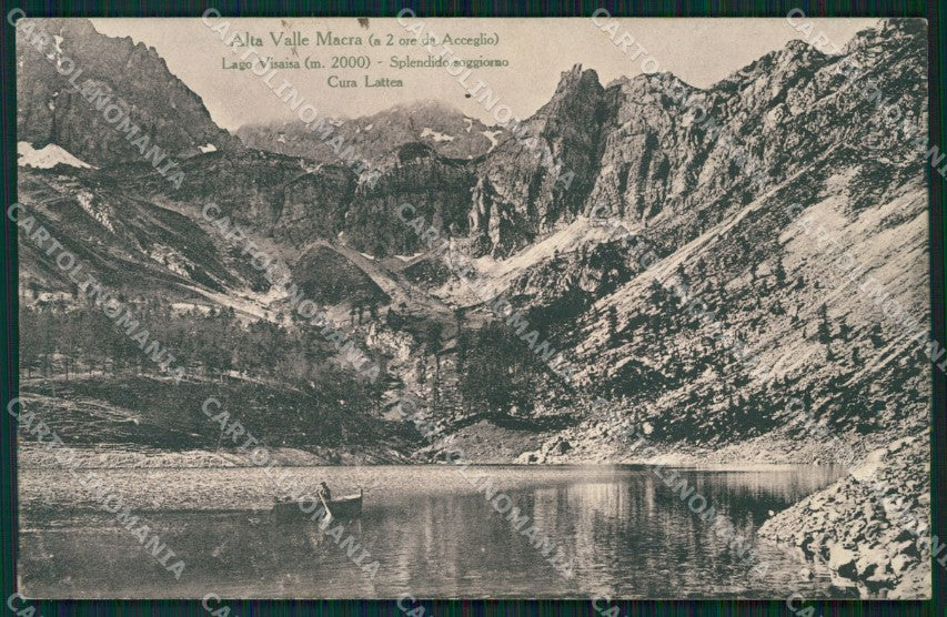 Cuneo Acceglio Valle Macra Lago Visaisa cartolina MT6056 – fronte