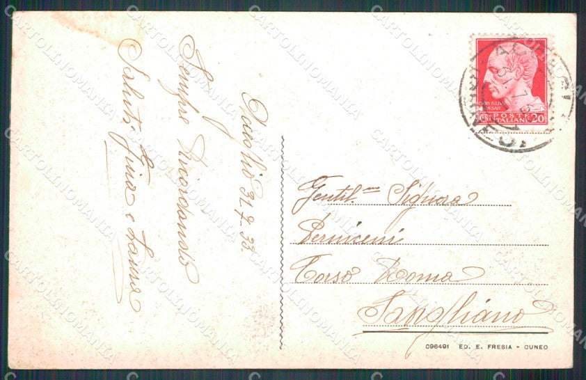 Cuneo Acceglio Valle Macra Lago Visaisa Alpini cartolina MT6059 – retro