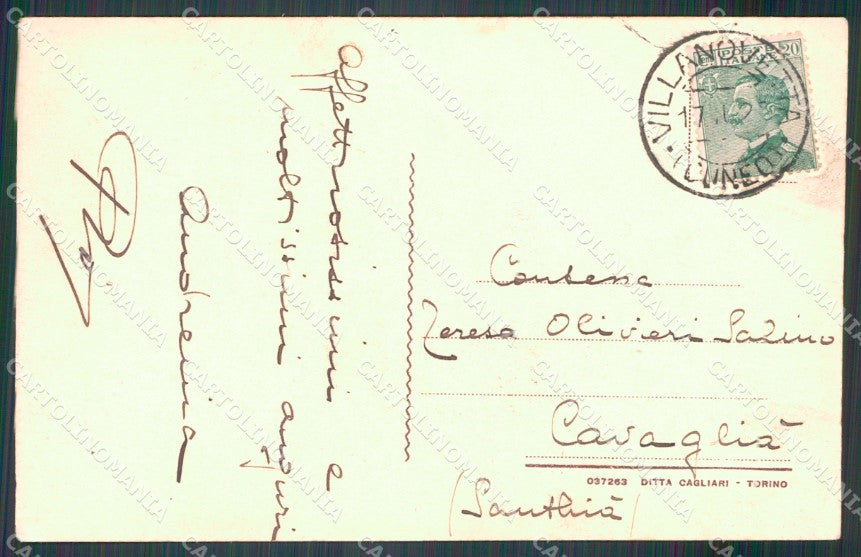 Cuneo Caraglio Palazzasso cartolina MT6067 – retro