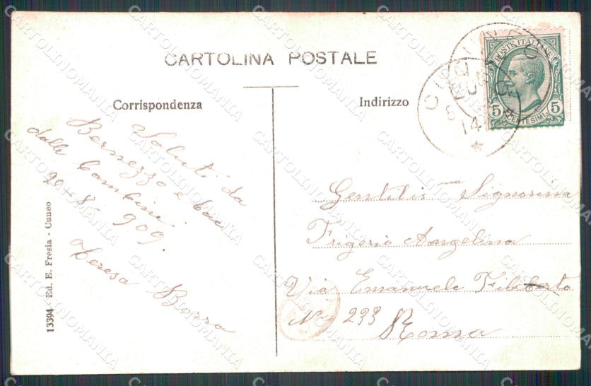 Cuneo Bernezzo Parrocchia cartolina MT6073 – retro